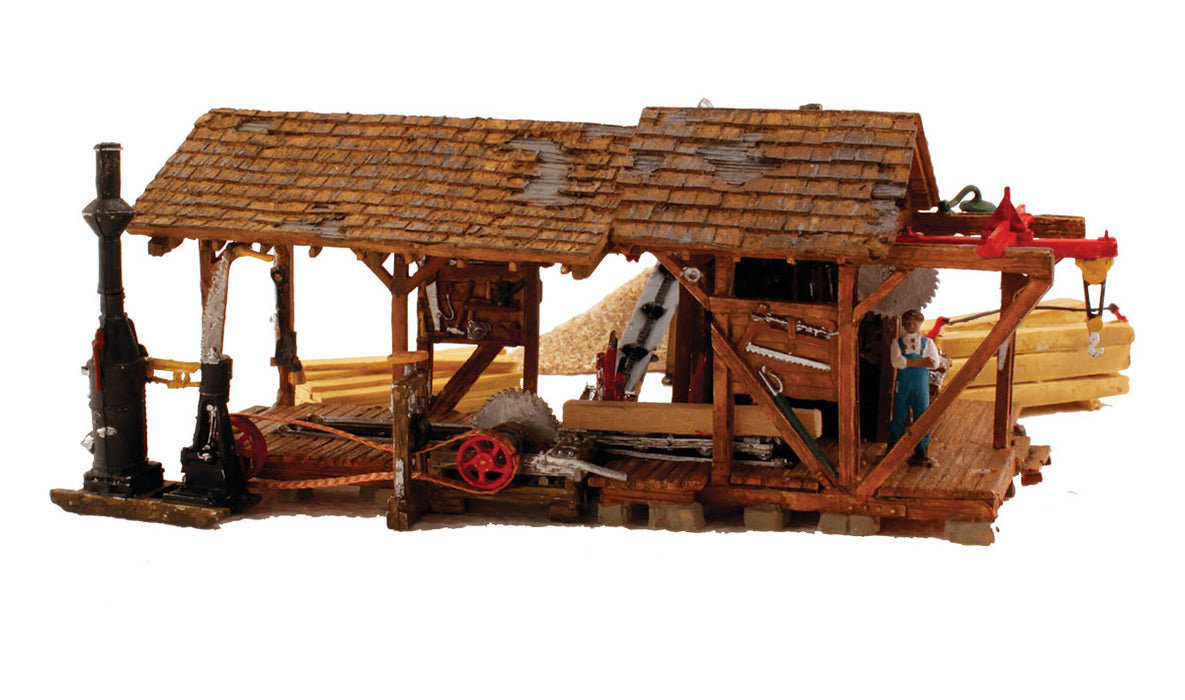 Woodland Scenics BR5044 HO Scale Built Up Structure - Buzz's Sawmill
