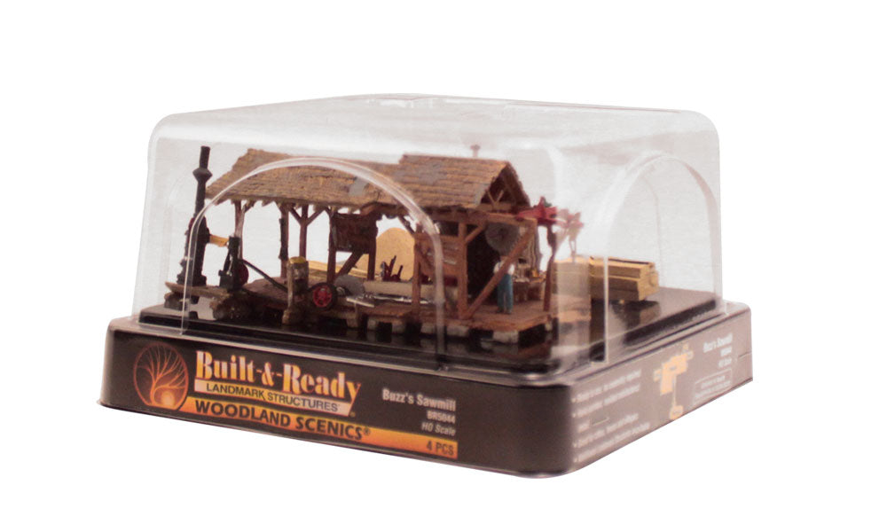 Woodland Scenics BR5044 HO Scale Built Up Structure - Buzz's Sawmill