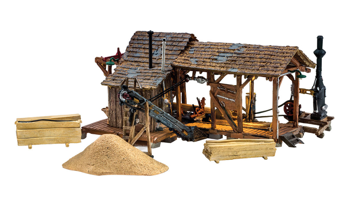 Woodland Scenics BR5044 HO Scale Built Up Structure - Buzz's Sawmill