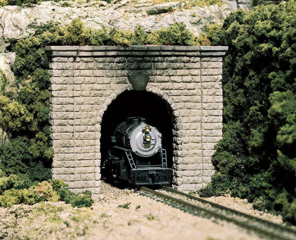 Woodland Scenics C1153 N Scale Single Track Tunnel Portal - Cut Stone (2-Pack)