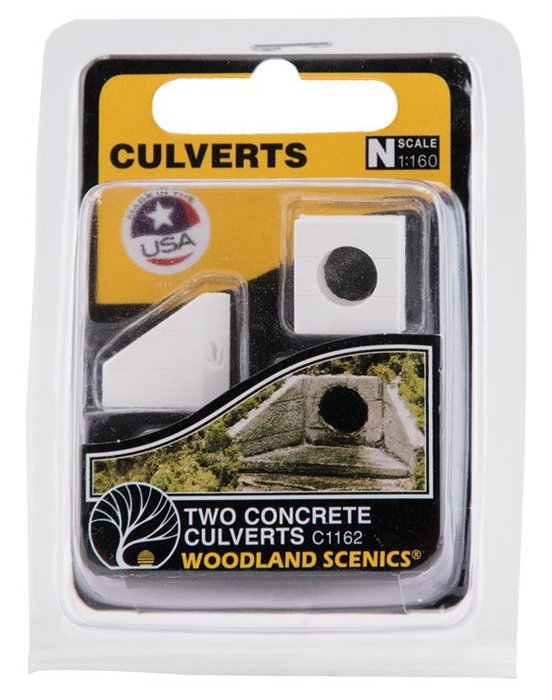 Woodland Scenics C1162 N Scale Culvert - Concrete (2-Pack)