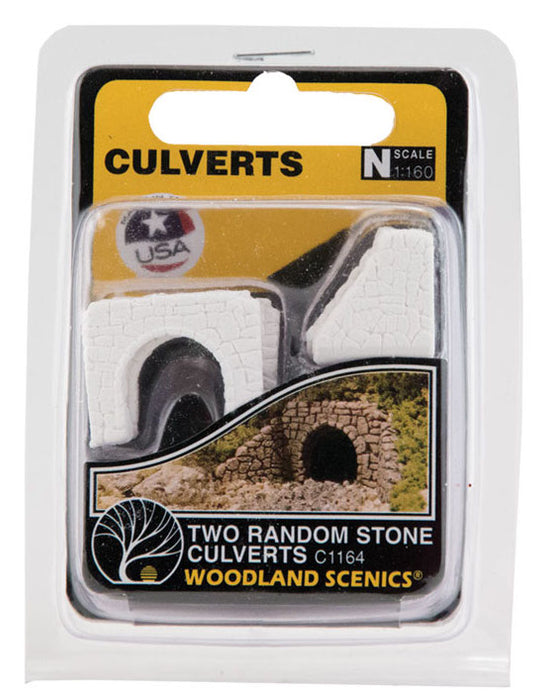 Woodland Scenics C1164 N Scale Culvert - Random Stone (2-Pack)