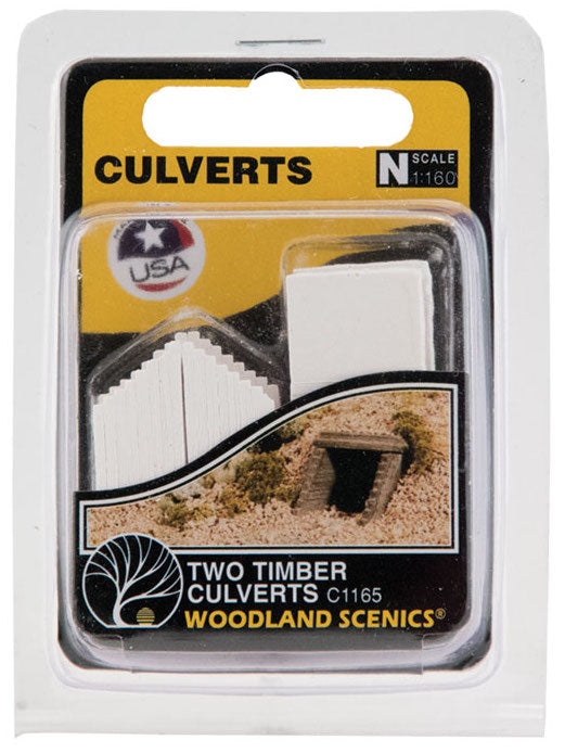 Woodland Scenics C1165 N Scale Culvert - Timber (2-Pack)