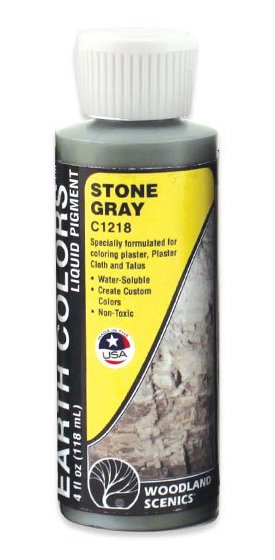 Woodland Scenics C1218 Earth Color - Stone Gray (4 oz.)