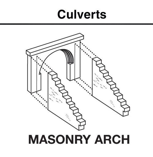 Woodland Scenics C1263 HO Scale Culvert - Masonry Arch (2-Pack)