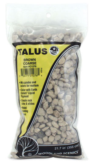 Woodland Scenics C1276 Coarse Talus Bag - Brown (25 cu. in.)