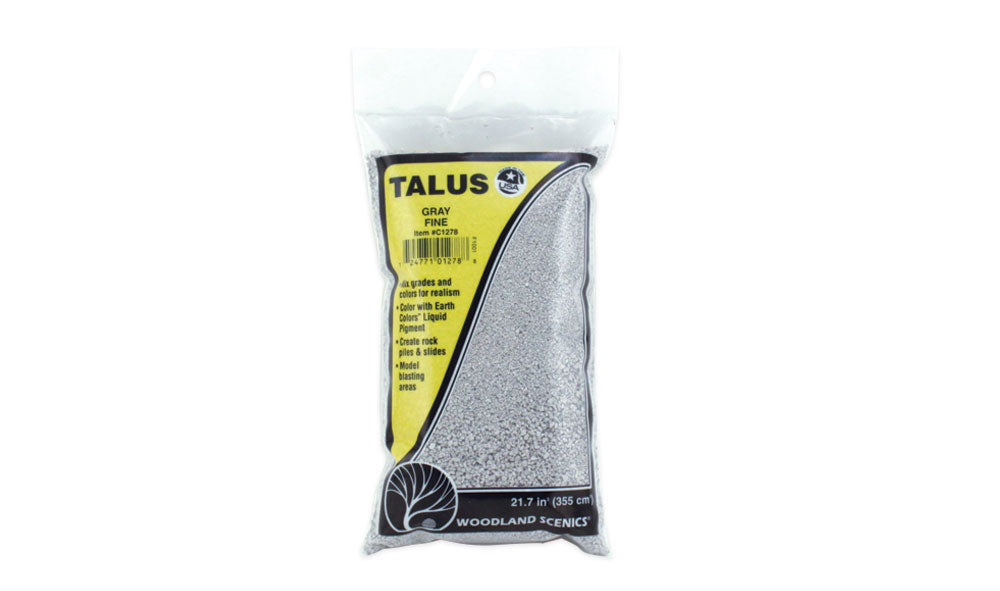 Woodland Scenics C1278 Fine Talus Bag - Gray (25 cu. in.)
