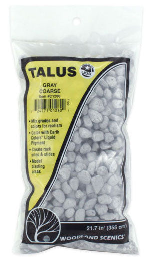 Woodland Scenics C1280 Coarse Talus Bag - Gray (25 cu. in.)