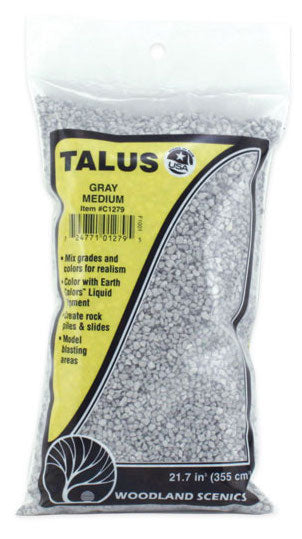 Woodland Scenics C1279 Medium Talus Bag - Gray (25 cu. in.)