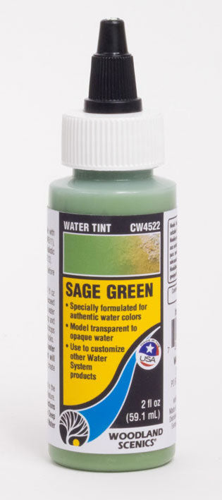 Woodland Scenics CW4522 Water Tint Sage Green 2oz