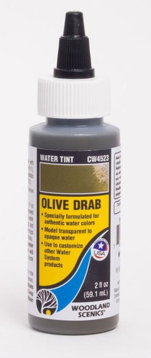Woodland Scenics CW4523 Water Tint Olive Drab 2oz