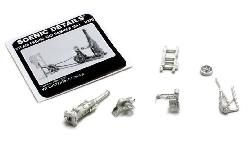 Woodland Scenics D229 HO Scale Scenic Details - Steam Engine / Hammer Mill