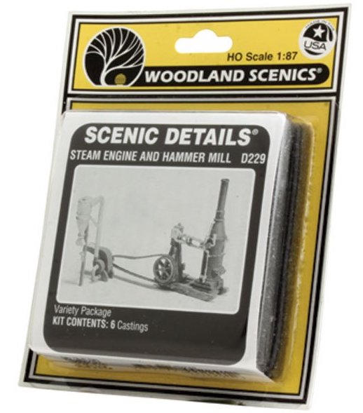 Woodland Scenics D229 HO Scale Scenic Details - Steam Engine / Hammer Mill