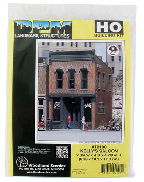 Woodland Scenics DPM 10100 HO Scale Kelly's Saloon [Building Structure Kit]