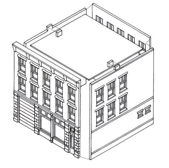 Woodland Scenics DPM 10400 HO Scale B. Moore Showroom [Building Structure Kit]