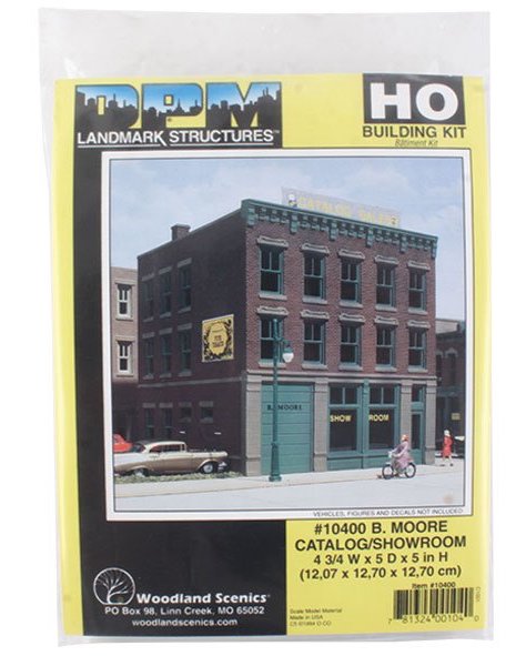 Woodland Scenics DPM 10400 HO Scale B. Moore Showroom [Building Structure Kit]