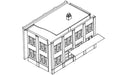 Woodland Scenics DPM 10600 HO Scale Laube's Linen Mill [Building Structure Kit]