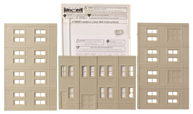 Woodland Scenics DPM 10600 HO Scale Laube's Linen Mill [Building Structure Kit]