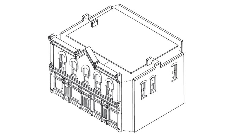 Woodland Scenics DPM 10800 HO Scale Goodfellows Hall [Building Structure Kit]