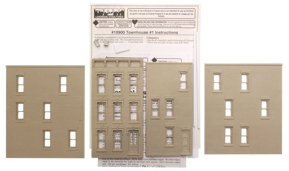 Woodland Scenics DPM 10900 HO Scale Townhouse #1 [Building Structure Kit]