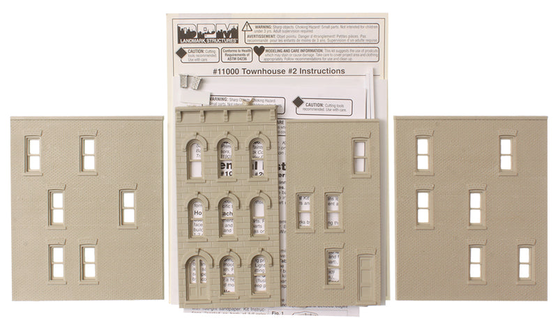 Woodland Scenics DPM 11000 HO Scale Townhouse #2 [Building Structure Kit]