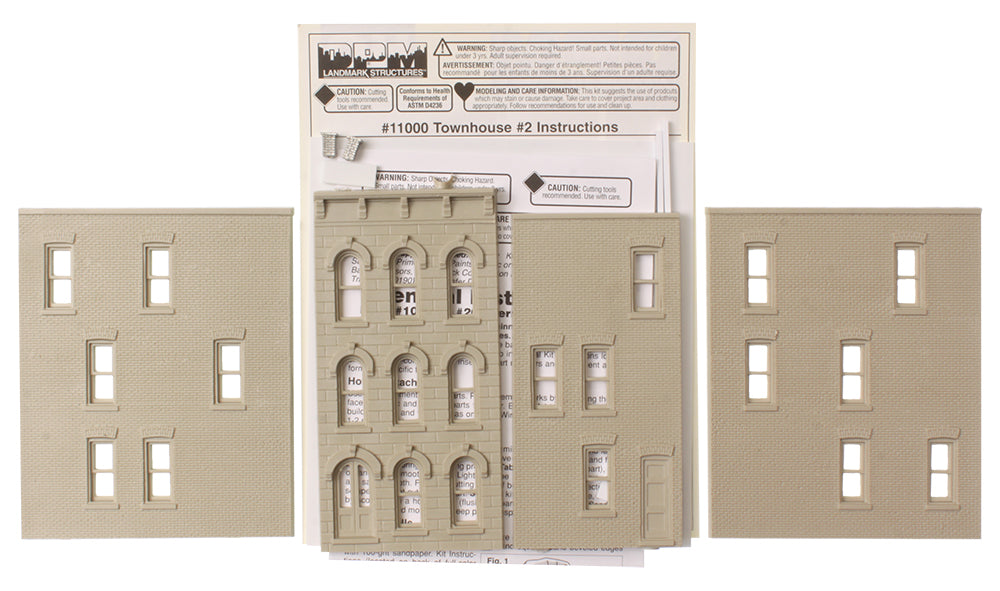 Woodland Scenics DPM 11000 HO Scale Townhouse #2 [Building Structure Kit]