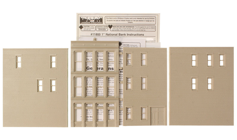 Woodland Scenics DPM 11800 HO Scale 1st National Bank [Building Structure Kit]