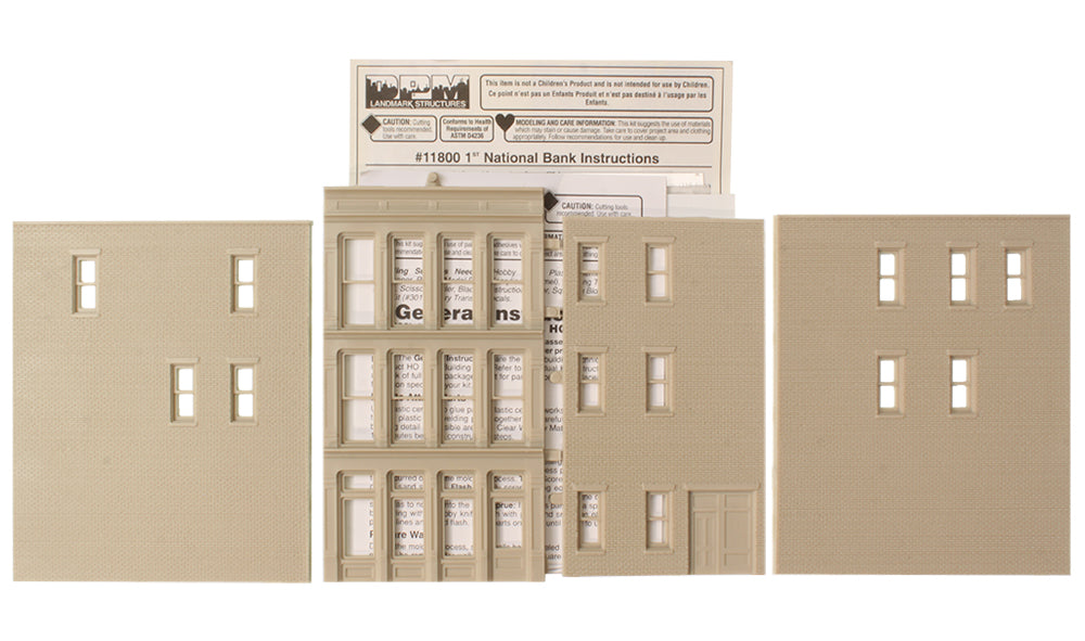 Woodland Scenics DPM 11800 HO Scale 1st National Bank [Building Structure Kit]