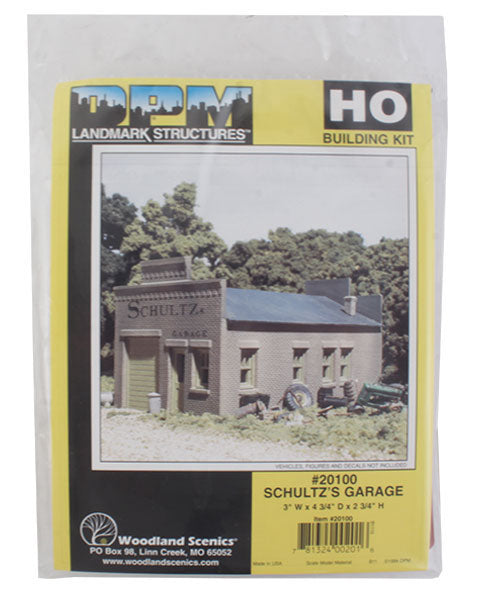 Woodland Scenics DPM 20100 HO Scale Shultz's Garage [Building Structure Kit]