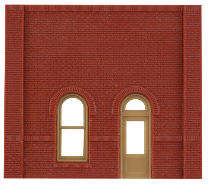 Woodland Scenics DPM 30101 HO Scale Street Level Wall Sections - Arched Entry Door 4-Pack