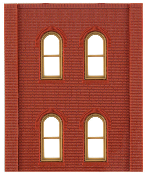 Woodland Scenics DPM 30108 HO Scale Two Story Wall Sections - 4 Arched Windows 4-Pack