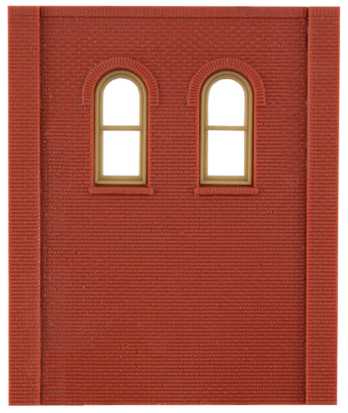Woodland Scenics DPM 30109 HO Scale Two Story Wall Sections - 2 High Arched Windows 4-Pack