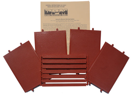 Woodland Scenics DPM 30111 HO Scale Two Story Wall Sections - Blank Wall 4-Pack