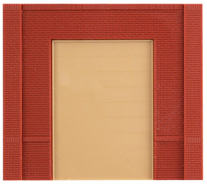 Woodland Scenics DPM 30132 HO Scale Street Level Wall Sections - Overhead Entry Door 4-Pack