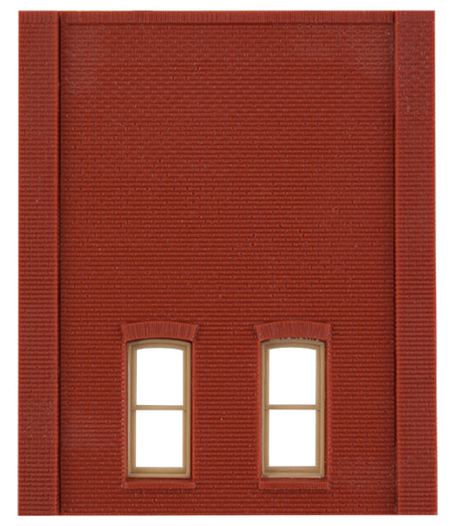 Woodland Scenics DPM 30137 HO Scale Two Story Wall Sections - 2 Low Rectangle Windows 4-Pack