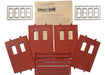 Woodland Scenics DPM 30139 HO Scale Two Story Wall Sections - 2 High Rectangle Windows 4-Pack