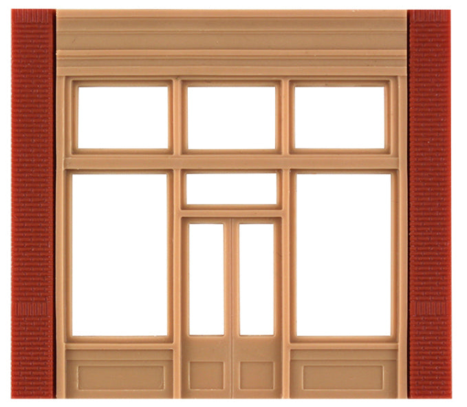 Woodland Scenics DPM 30161 HO Scale Street Level Wall Sections - 20th Century Entry Door & Windows