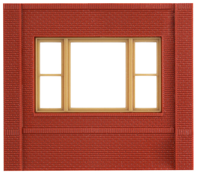 Woodland Scenics DPM 30163 HO Scale Dock Level Wall Sections - 20th Century Window 4-Pack