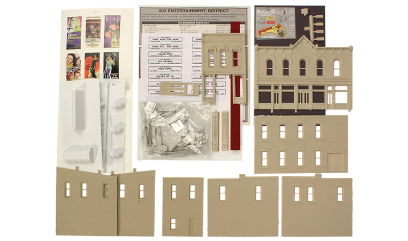 Woodland Scenics DPM Gold 40300 HO Scale Entertainment District [Premium Building Structure Kit]