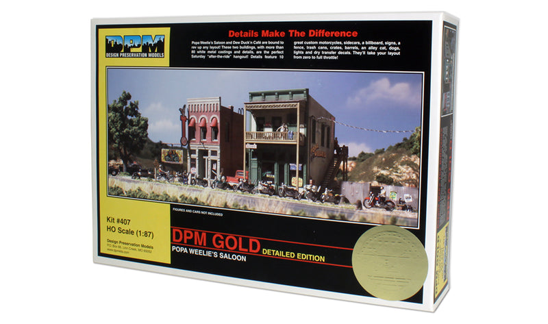 Woodland Scenics DPM Gold 40700 HO Scale Popa Weelie's Saloon [Premium Building Structure Kit]