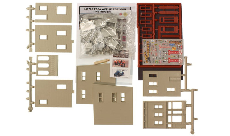 Woodland Scenics DPM Gold 40700 HO Scale Popa Weelie's Saloon [Premium Building Structure Kit]