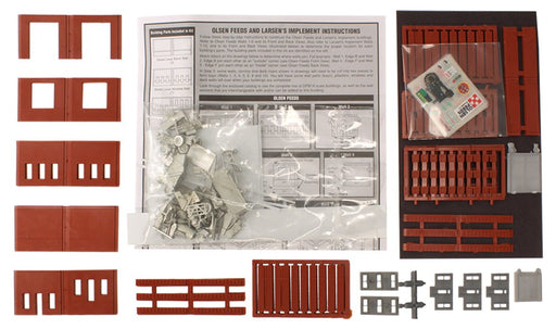 Woodland Scenics DPM Gold 66100 N Scale Olsen Feed / Larsen's Implement Premium Building Kit]