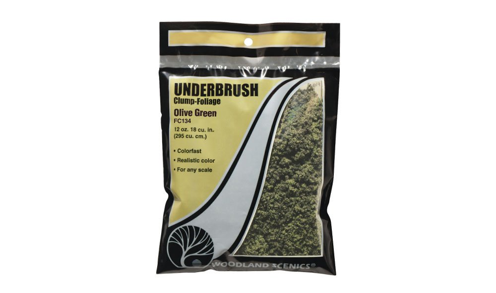 Woodland Scenics FC134 Underbrush Bag - Olive (18 cu. in.)