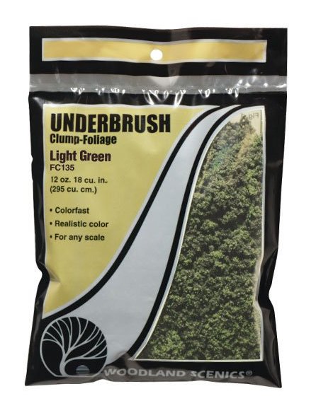 Woodland Scenics FC135 Underbrush Bag - Light Green (18 cu. in.)