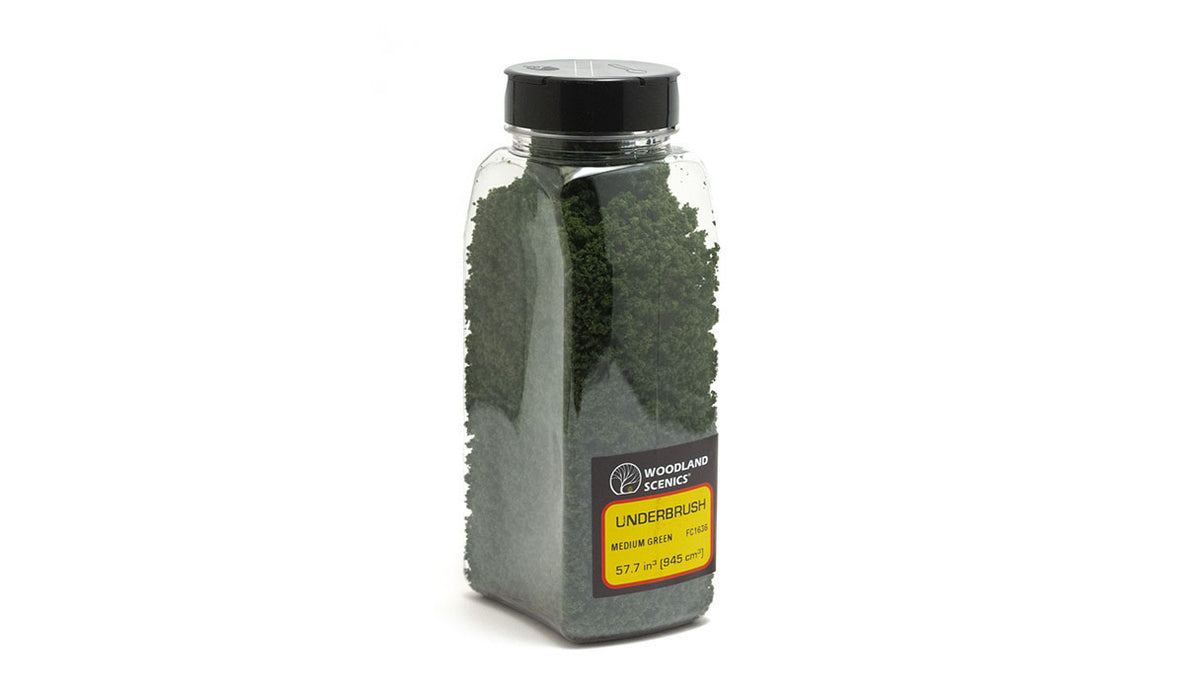 Woodland Scenics FC1636 Underbrush Shaker - Medium Green (50 cu. in.)