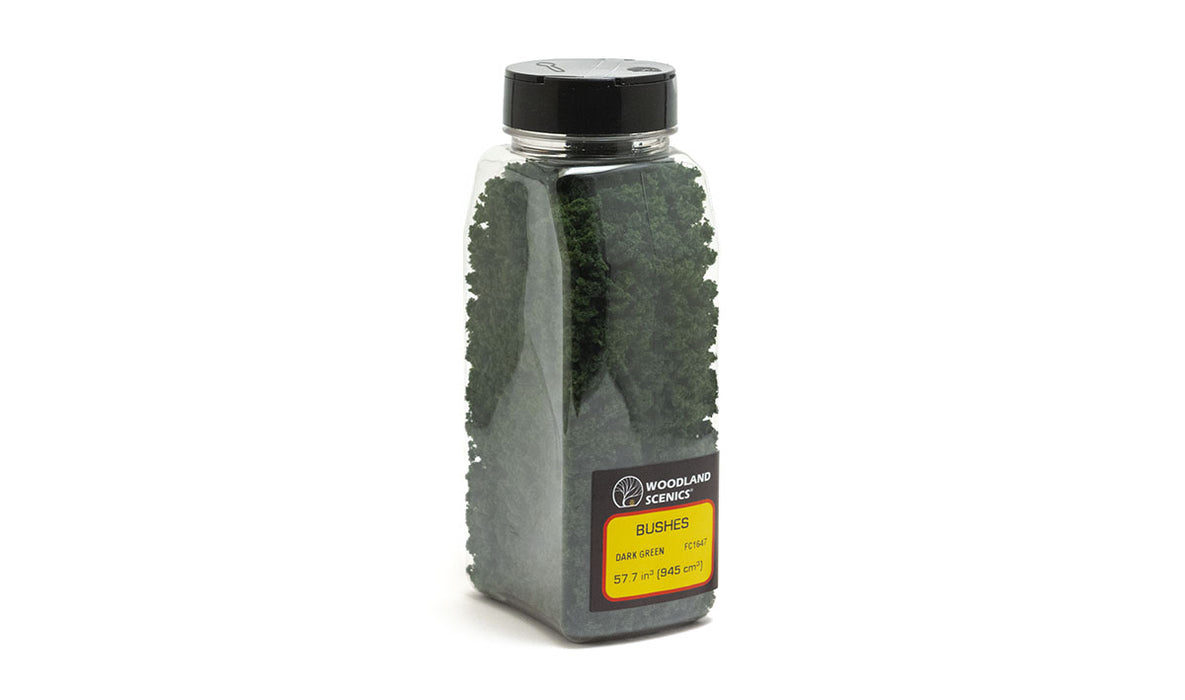 Woodland Scenics FC1647 Bushes Shaker - Dark Green (50 cu. in.)