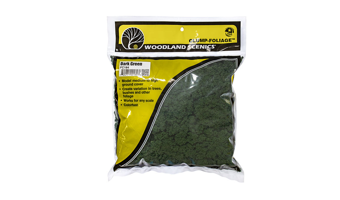 Woodland Scenics FC184 Clump Foliage - Dark Green (165 cu. in.)