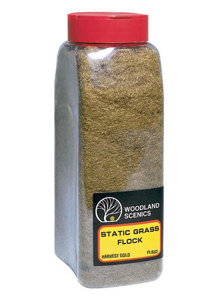 Woodland Scenics FL632 Static Grass Flock Shaker - Harvest Gold (50 cu. in.)