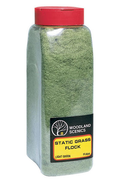 Woodland Scenics FL634 Static Grass Flock Shaker - Light Green (50 cu. in.)