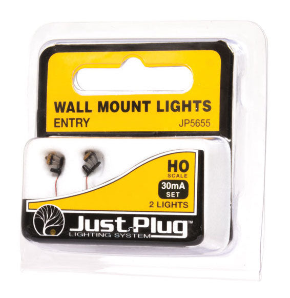 Woodland Scenics JP5655 HO Scale Wall Mount Lights, Entry (3-Pack)